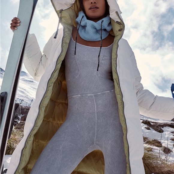 NWOT Free People Good Karma Long Sleeve Onesie XS/S Iced Grey - Picture 8 of 9